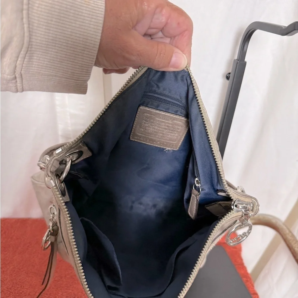 Coach Poppy 17048 Metallic Shoulder‎ Handbag Purse